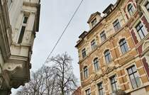 Grnderzeit-Fassaden in der Simonstrae in Wuppertal. Aufnahmedatum: 09.04.2019