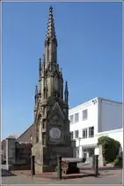 Elsfleth. Denkmal zu Ehren des Schwarzen Herzogs, korrekt Herzog Friedrich Wilhelm von Braunschweig. Er war einer der deutschen Volkshelden der Napoleonischen Kriege. 17.04.2019