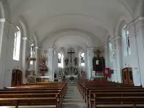 Horbach, neubarocker Innenraum der kath. St. Michael Kirche (13.05.2018)