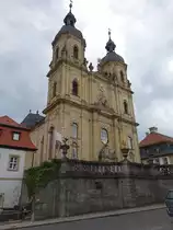 G��weinstein, Wallfahrtskirche Hl. Dreifaltigkeit, erbaut von 1730 bis 1739 unter F�rstbischof Friedrich Carl von Sch�nborn nach Pl�nen von Balthasar Neumann (19.05.2018)