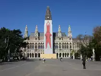 Wien, Rathaus im 1. Bezirk, erbaut von 1872 bis 1883 (20.04.2019)