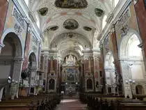 Wien, barocker Innenraum der Schottenkirche, Gem�lde von Joachim von Sandrart und Tobias Pock (20.04.2019)