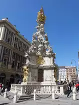 Wien,  Dreifaltigkeitss�ule am Graben, erbaut 1693 (20.04.2019)