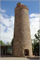 Ziesar. Der Bergfried im Innenhof der Burg Ziesar hat eine H�he von 35 Metern. 14.05.2019