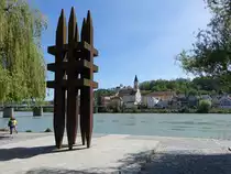 Passau, Mahnmal f�r die Opfer des Nationalsozialismus an der Innpromenade (22.04.2019)