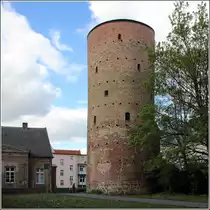 Anklam. Der erstmals 1449 erw�hnte Pulverturm ist Teil der ehemaligen Stadtbefestigung. 05.05.2019