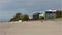 Kolobrzeg (Kolberg). Hotels am langgestreckten Strand der Stadt. 10.05.2019