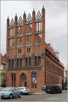 Szczecin (Stettin). Das Alte Rathaus, hier die Seite zum Neuen Markt, beherbergt heute das Stadtmuseum. 09.05.2019