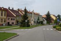 Horni Stropnice, Mariensule von 1765 am Hauptplatz Namesti (27.05.2019)