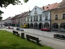 Trhov� Sviny, Rathaus am Hauptplatz Zizkovo Namesti (27.05.2019)