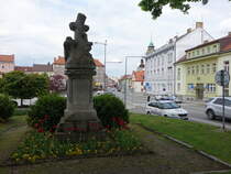 Milevsko, Denkmal am Hauptplatz Edvarda Benese (27.05.2019)