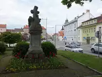 Milevsko, Denkmal am Hauptplatz Edvarda Benese (27.05.2019)