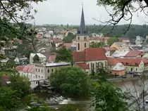 Ledec nad S�zavou, gotische St. Peter und Paul Kirche, erbaut im 14. Jahrhundert (28.05.2019)