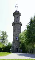 Freudenstadt, auf dem Kirnberg in 800m H�he steht der 1899 erbaute Herzog-Friedrich-Turm, der 25m hohe Aussichtsturm bietet eine gro�artige Aussicht, Juni 2019