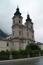 Blick auf das ehemalige Kollegiatstift in Spital am Pyhrn (Ober�sterreich), das heute als Pfarrkirche der Gemeinde dient. 08.07.2019.