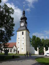 Zdar nad Sazavou/ Saar, Glockenturm aus dem 13. Jahrhundert des Zisterzienserkloster ďr (01.06.2019)