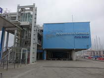 Genua, das Aquarium Genua ist das zweitgrte Aquarium Europas, hinter dem L’Oceanogrfic in Valencia. Es befindet sich auf dem Gelnde des Porto Antico der italienischen Hafenstadt Genua (15.06.2019)