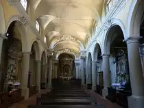 Barga, barocker Innenraum der Pfarrkirche Sant Crocifisso (16.06.2019)