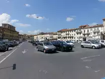 Prato, historische Gebude an der Piazza Mercatale (16.06.2019)