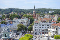 Zoppot/Sopot - Blick vom Turm am Kurhaus auf die Zoppoter Innenstadt. Aufnahme: 15. August 2019.