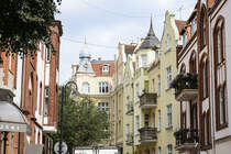 Zoppot / Sopot. Blick in die Jana Jerzego Hafnnera (bis 1945: Wilhelmstrae) von Monte Cassino (bis 1945: See Strae). Aufnahme: 16. August 2019.