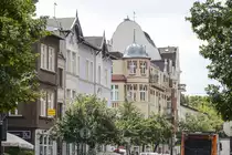 H�user an der Monte Cassiono (bas 1945: See Stra�e) in Zoppot / Sopot. Aufnahme: 16. August 2019.