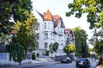 Zoppot / Sopot. Huser aus der Grnderzeit an Ulica Fryderyka Chopina (frher: Eisenhart Strae). Aufnahme: 13. August 2019.