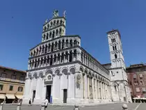 Lucca, Pfarrkirche San Michele in Foro, erbaut ab 1143 (18.06.2019)