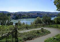 Rheinfelden AG, Blick vom deutschen Ufer ber den Rhein auf Rheinfelden in der Schweiz, Sept.2019