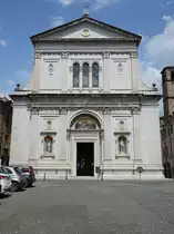 Pontremoli, Concattedrale di Santa Maria del Popolo, erbaut bis 1630, Fassade erbaut von 1878 bis 1881 durch Vincenzo Micheli (22.06.2019)