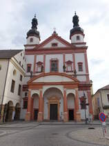 Chomutov / Komotau, Jesuitenkirche St. Ignatius, erbaut von 1663 bis 1668 durch Carlo Lurago (06.07.2019)