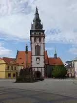 Chomutov / Komotau, sp�tgotische Maria Himmelfahrt Kirche, erbaut von 1518 bis 1542 (06.07.2019)