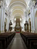 Kaden / Kaaden, barocker Innenraum der Hl. Kreuz Kirche (07.07.2019)