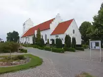 Dybbol, D�ppler Kirche, erbaut im 12. Jahrhundert, Kirchturm von 1857 (20.07.2019)