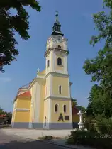 Kiskunmajsa, barocke kath.  Kisboldogasszony Kirche, erbaut von 1744 bis 1762 durch Karoly Rabl (24.08.2019)