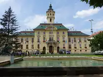 Szeged, Rathaus am Szechenyi Ter, erbaut bis 1883 durch �don Lechner und Gyula Partos (24.08.2019)