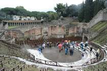 Das gro�e Theater von Pompeji. Es bot 5000 Zuschauern Platz, 21.10.2007