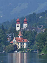 Blick ber den Millsttter See auf das beschauliche rtchen Millstatt. (August 2019)