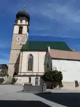 V�ls am Schlern, sp�tgotische Pfarrkirche Maria Himmelfahrt, erbaut von 1515 bis 1570 (14.09.2019)