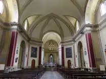 Miane, Innenraum der Erzpriesterkirche mit Gem�lde von Dall'Oglio, erbaut 1878 (17.09.2019)