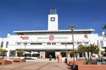 FARO (Concelho de Faro), 04.02.2019, das Geb�ude der vor einigen Jahren  runderneuerten  Markthalle