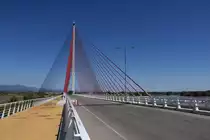 TALAVERA DE LA REINA (Provincia de Toledo), 13.04.2019, die 2011 f�r ca. 75 Mio. EUR errichtete Br�cke �ber den R�o Tajo im Osten von Talavera