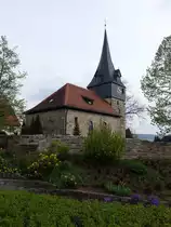 Willmersreuth, Ev. St. Sixtus und St. Lorenz Kirche, sp�tromanische Saalkirche mit Ostturm (16.04.2017)