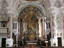 Innenansicht von der kath. Pfarrkirche St. Andreas in Nesselwang (Landkreis Ostallgu - Juli 2005)