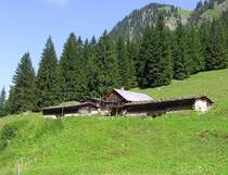 Gerstruber Alpe (nicht bewirtschaftet) hinter Gerstruben bei Oberstdorf (Landkreis Oberallgu - Juli 2005)