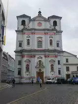Usti nad Labem / Aussig, Pfarrkirche St. Adalbert, erbaut von 1715 bis 1730 durch Octavio Broggio,  barocke ehem. Dominikaner-Klosterkirche (27.09.2019)