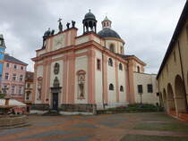 Decin / Tetschen, Pfarrkirche Hl. Kreuz, erbaut von 1687 bis 1691 (27.09.2019)