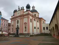 Decin / Tetschen, Pfarrkirche Hl. Kreuz, erbaut von 1687 bis 1691 (27.09.2019)