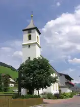 Z�blen im Tannheimer Tal - kath. Kirche St. Josef (Bezirk Reutte in Tirol, �sterreich,Juli 2006)