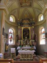 Z�blen im Tannheimer Tal - kath. Kirche St. Josef (Bezirk Reutte in Tirol, �sterreich,Juli 2006)